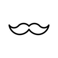 Mustache, moustache icon in line style design isolated on white background. Editable stroke. vector