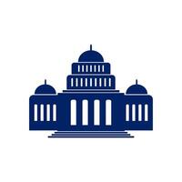 Bank, museum or library icon. Classical architecture building with columns. flat illustration easy to edit and customize. . Column pillar parthenon landmark. vector