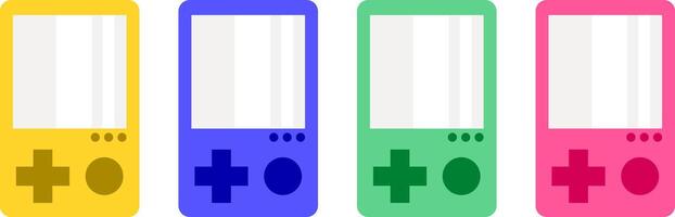 Game console icon in different colors. vector