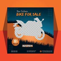 Bike social media post design vector