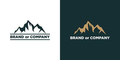 Mountain logo outdoor adventure vector