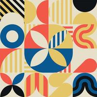 geométrico Bauhaus póster con pastel colores vector