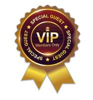 vip badge isolated lux and clear vector
