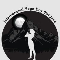 internacional yoga día 21 junio vector