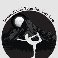 internacional yoga día 21 junio vector