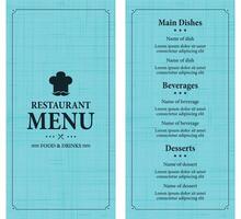 Restaurant menu, food and drinks. Card menu on a retro design style vector