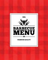 Barbecue menu. Premium quality. Retro menu background vector