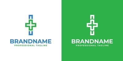 Letter I Medical Cross Modern Logo, suitable for business related to Medical Cross or Pharmacy with I initial vector