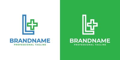 Letter L Medical Cross Modern Logo, suitable for business related to Medical Cross or Pharmacy with L initial vector