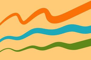 Colorful Wavy Lines on Warm Background vector