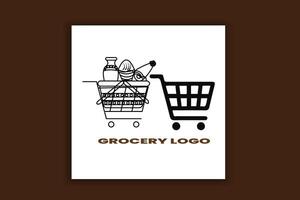 web supermercado logo diseño vector