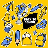 Enjoyable background of back to school hand drawing vector