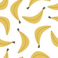 Seamless pattern with cartoon bananas vector