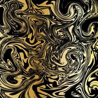 Premium design, Black marbled background texture with golden traces vector