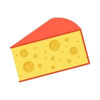 Grocery Food simple objects. Cheese cartoon flat icon. vector