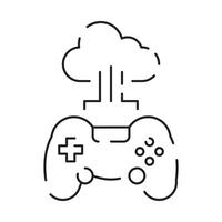 games line icon. Game genres and attributes. Controller, joystick and computer. Game console. vector