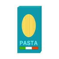 tienda de comestibles comida sencillo objetos. pasta o espaguetis. dibujos animados plano icono. vector