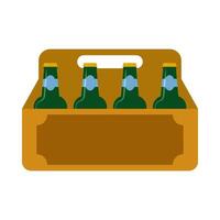 Grocery Food simple objects. Beer crate. cartoon flat icon. vector
