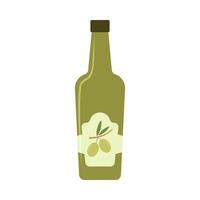 Grocery Food simple objects. Oil, sunflower oil and olive oil. cartoon flat icon. vector