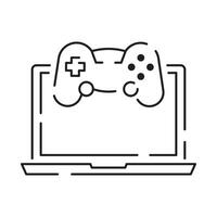 games line icon. Game genres and attributes. Controller, joystick and computer. Game console. vector