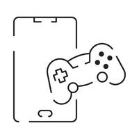 games line icon. Game genres and attributes. Controller, joystick and computer. Game console. vector