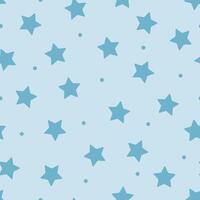 Seamless pattern with stars and polka dots. Cute, baby design for new boy. Pattern for nursery decor, for babies vector