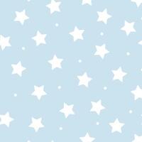 Seamless pattern with stars and polka dots. Cute, baby design for new boy. Pattern for nursery decor, for babies vector