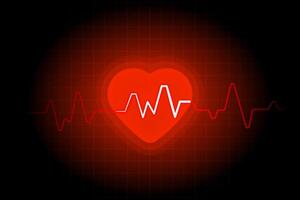 Heart pulse monitor with signal background vector