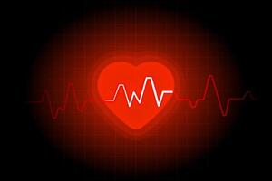 Heart pulse monitor with signal background vector