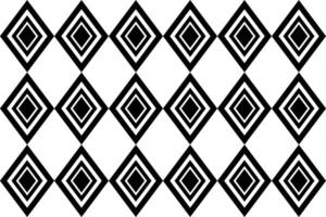 Rhombuses Black And White Pattern. Simple Rhombuses Checkered Pattern. vector