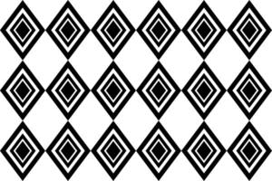 Rhombuses Black And White Pattern. Simple Rhombuses Checkered Pattern. vector