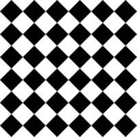 Square Black And White Pattern. Simple Rhombuses Checkered Pattern. vector