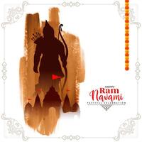 contento RAM navami indio festival celebracion antecedentes diseño vector