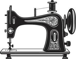 Tailored Threads Black for Crafty Sewing Machine Monochromatic Mastery Black for Sewing Machine vector