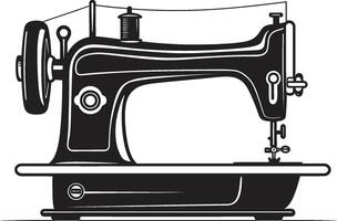 artesano hilos elegante para negro de coser máquina noir punto del aguja negro para de coser máquina emblema vector