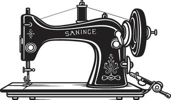 precisión puntilla negro de coser máquina elegante alta costura negro para pulcro de coser máquina en vector