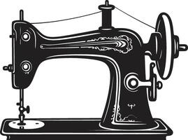 Precision Pintucks Elegant for Crafty Sewing Machine Noir Needlepoint Black for Elegant Sewing Machine vector