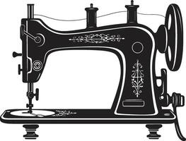 Chic Stitching Elegant for Black Sewing Machine Threaded Elegance Black for Crafty Sewing Machine vector