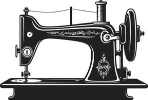 arte de la costura noir elegante para negro de coser máquina elegancia en hilo negro para a la medida de coser máquina vector