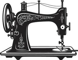Precision Purl Black Sewing Machine Chic Couture Black for Sleek Sewing Machine in vector
