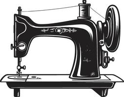 Sleek Sewing Black for Tailored Sewing Machine Stylish Stitcher Elegant for Black Sewing Machine vector