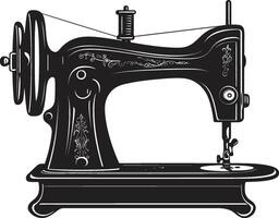 Sleek Stitcher Black for Tailored Sewing Machine Precision Pintucks Elegant for Crafty Sewing Machine vector