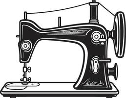 monocromo fabricante negro para de coser máquina emblema arte de la costura noir elegante para negro de coser máquina vector