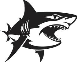 Silent Hunter Black for Elegant Shark in Marine Majesty Black for Dynamic Shark vector