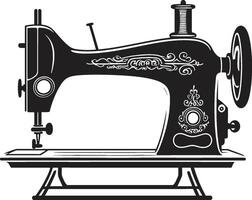 Monochromatic Masterpiece Black for Sewing Machine Precision Purl Elegant for Tailored Sewing Machine vector