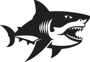 pulcro nadador negro para majestuoso tiburón elegante acuático apéndice negro ic tiburón en vector