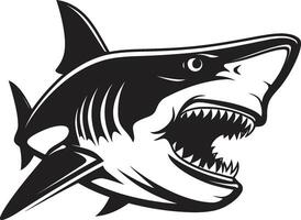 Dynamic Depths Black Shark Predatory Majesty Black for Elegant Shark in vector