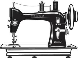 arte de la costura noir elegante para negro de coser máquina elegancia en hilo negro para a la medida de coser máquina vector