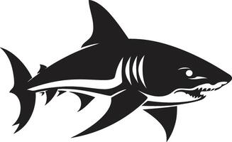 Silent Hunter Elegant for Black Shark Marine Majesty Black for Fearsome Shark vector