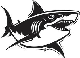 Dynamic Depths Black Shark Predatory Majesty Black for Elegant Shark in vector